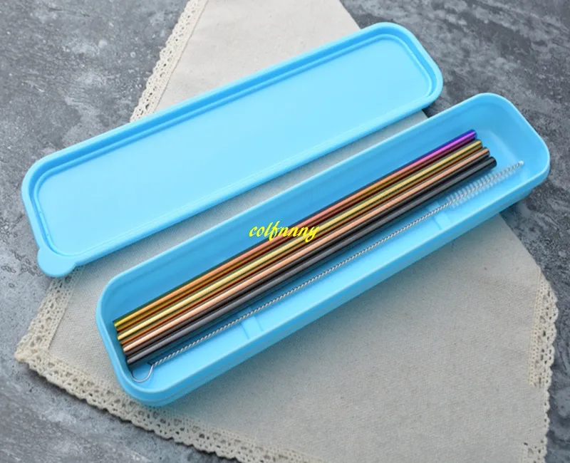 100st / parti snabb leverans halm chopstick sked gaffel tandborste förvaringslåda bärbar hållare behållare tandborste arrangör