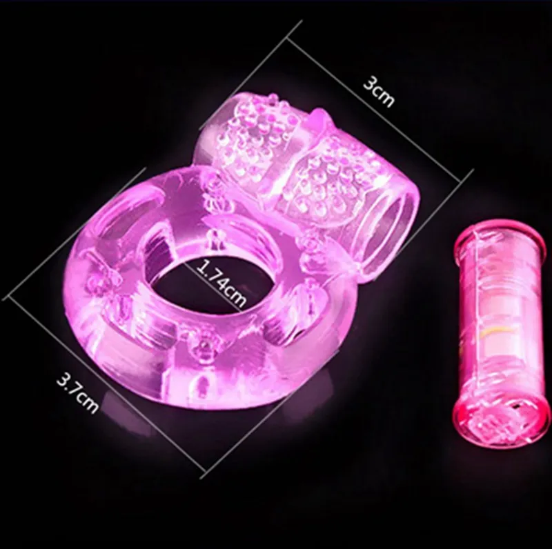 100 sztuk Motyl Wibracyjny Cock Ring Sex Produkty Penis Pierścionki Sex Zabawki Opóźnienie Cockring Pink dla mężczyzn z plastikowym pakietem