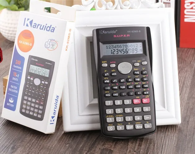 Taschenrechner Großhandel Handheld Student Scientific Calculator 2 Line Display 82MS Tragbarer Multifunktionsrechner für den Mathematikunterricht x0908