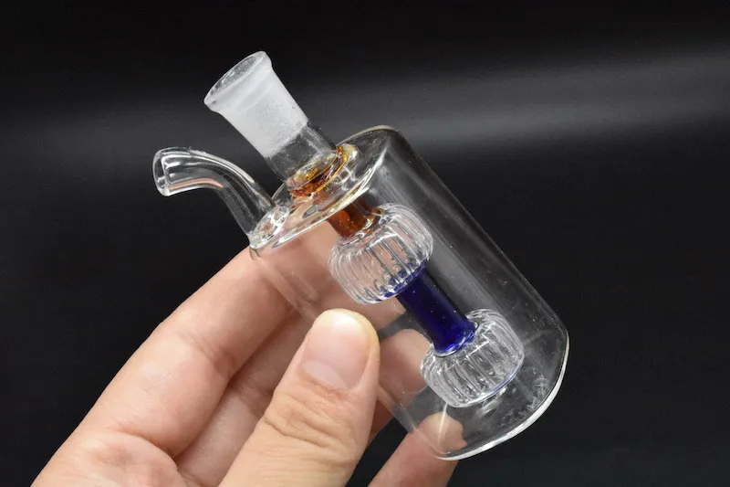 Cam kül catcher Fıskiye Cam Su Borusu Petek Bong 10mm Kül Catchers Bong Vortex Petek Parlak percolator yağ yakıcı ile bubbler