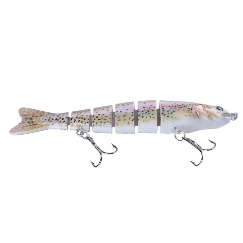 12cm 22g 낚시 Wobblers 실물 낚시 루어 6 세그먼트 Swimbait 크랭크 베이트 인공 미끼 Isca 인공 미끼 낚시 태클