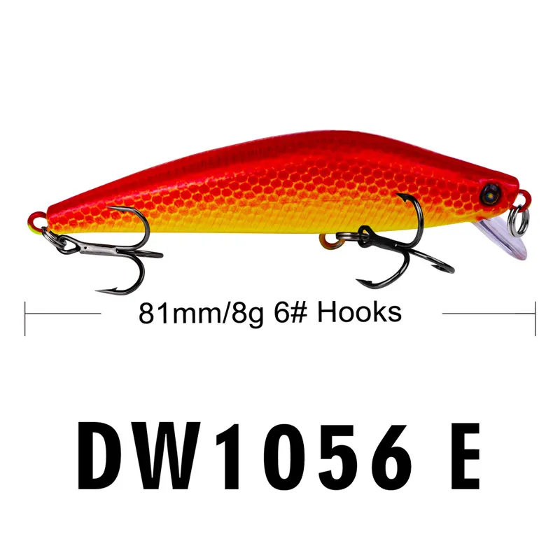 New Micro ABS Plastic Minnow Laser Fishing lure 8g 8cm Vivid Trout tuna Hard Bait7641122