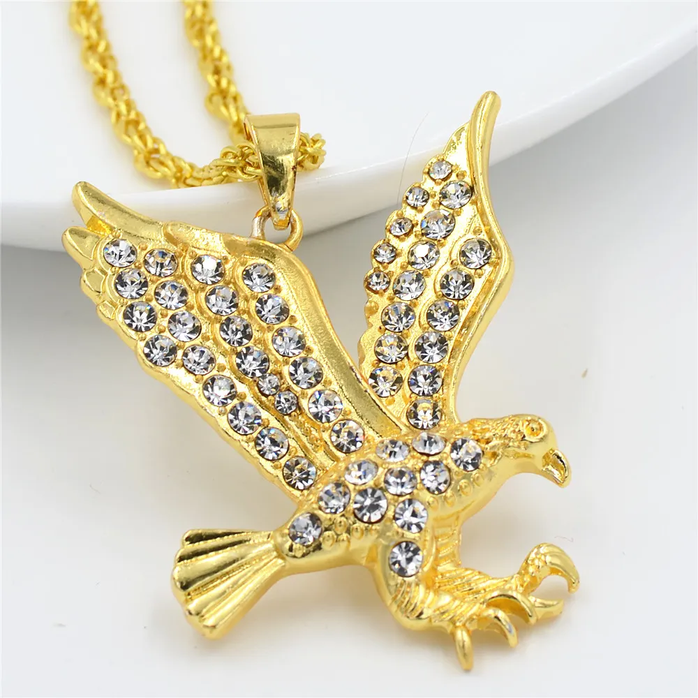 Collana con ciondolo a forma di aquila in argento sterling