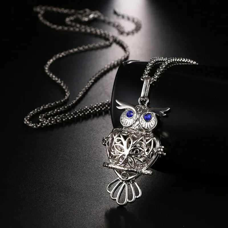 Owl Aromatherapy Diffuser Necklaces Animal Pendant Necklace Fashion Jewelry9994012