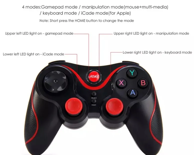 Gen Game S3 – manette de jeu sans fil Bluetooth 3.0, télécommande, Joystick, contrôleur de jeu PC pour Smartphone/tablette