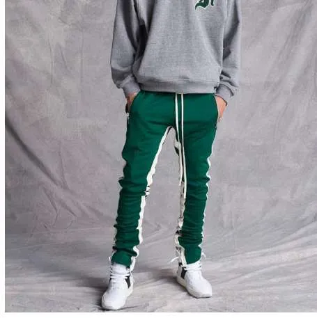 Mens striped on sale track pants
