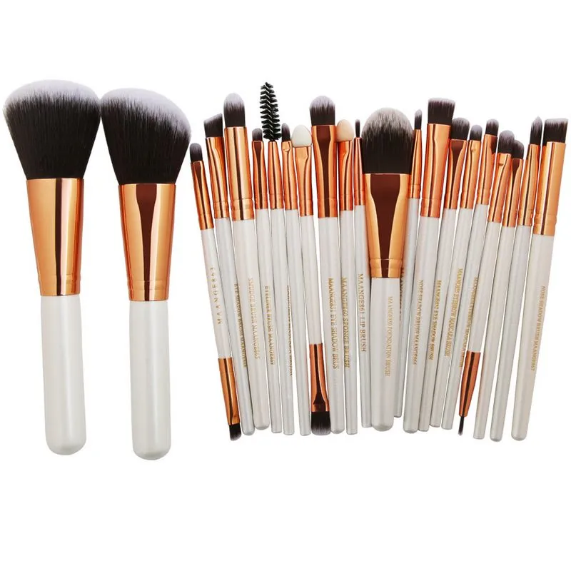 MAANGE Pro 22 pièces pinceaux de maquillage fond de teint cosmétique poudre Blush fard à paupières Eyeliner lèvres beauté maquillage brosse outils Maquiagem 50 ensemblesDHL