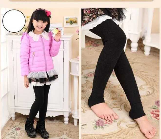 2-7 anos bebê menina quente leggings de lã inverno engrossar escova crianças collants crianças calças meia esporte ao ar livre perneiras