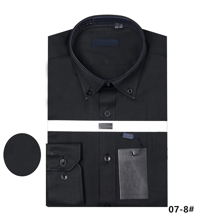 2018 top vente marque de mode hommes vêtements Slim Fit hommes chemise à manches longues hommes coton décontracté hommes chemise Plus camisa social