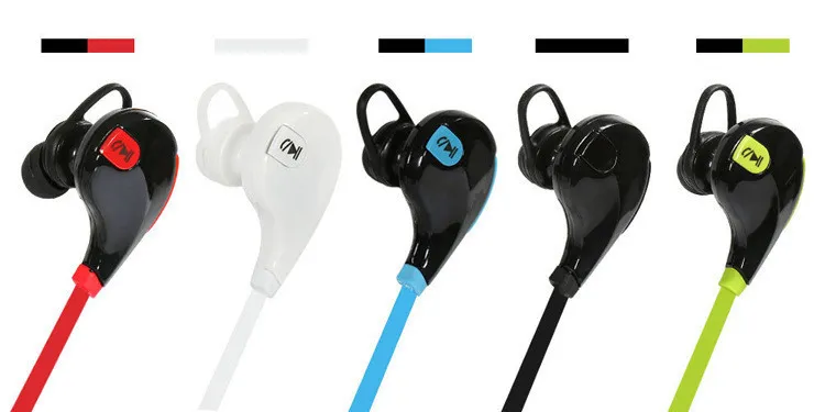 QY7 Słuchawki Bezprzewodowe Słuchawki Bluetooth Pałąk Anuluje Stereo Zestaw Słuchawkowy Sporty Unośne uniwersalne w Earbuds z polem detalicznym