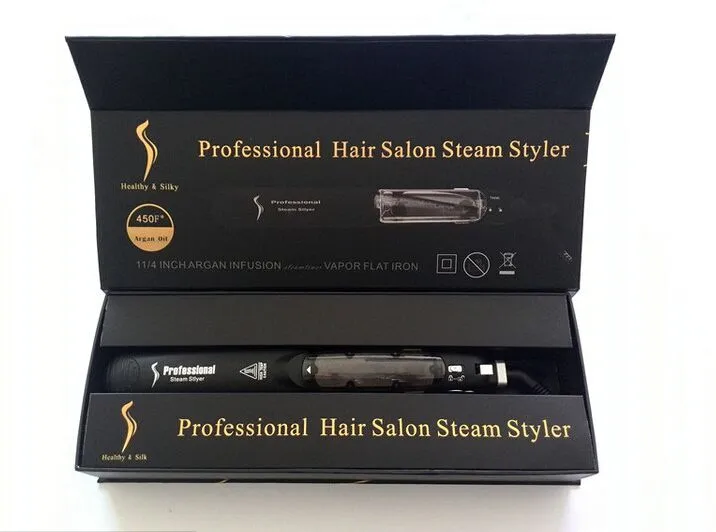 Alisadores de cabelo KangRoad profissionais originais Iron Salon Steam Styler 2 em 1 Hair. Straightening Irons Flat