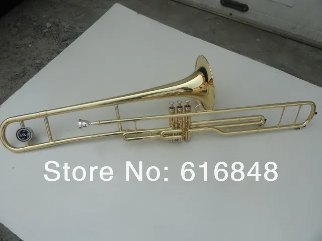 3 Kluczowy puzon tenorowy 85 Stopowy Głośnik miedziany Gold Powierzchnia Tenor Tombone B Flat Instrument z ustnikiem puzonowym i torbą