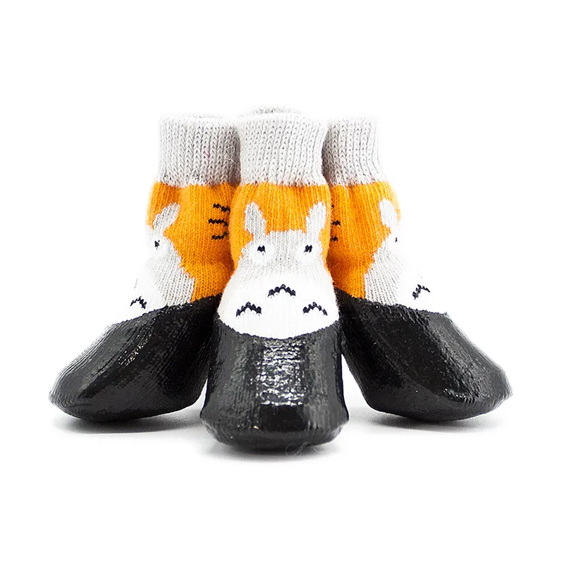 Hot Sale Pet Dog Boots Socks Medium Dog Waterproof Rain Shoes Non-slip Rubber Puppy Shoes Free Dropshipping