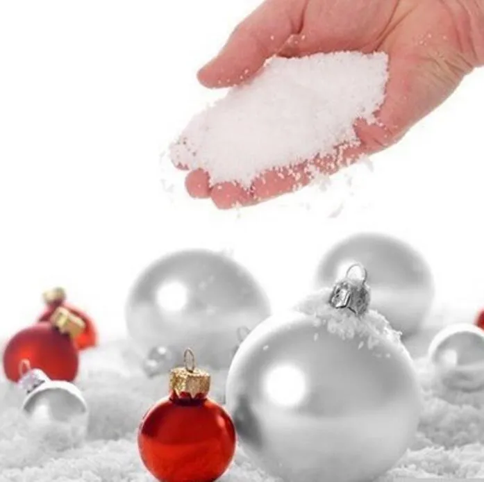 Novelty Games Magic Artificial Snow Instant Snow Fluffy Absorbant Snowflack Juldekoration Bröllops prydnad Xmas Creative