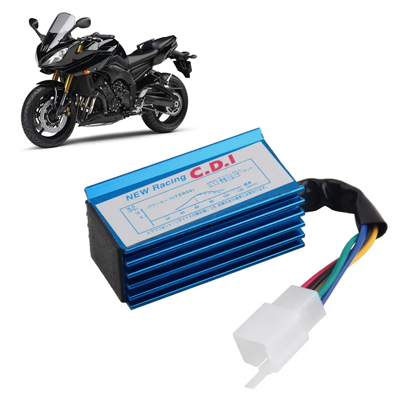 1pc Performance 5 Pin Racing CDI Blue Box + Tändspole för GY6 Scooter Moped 50cc 70cc 90cc 110cc 125cc 150cc