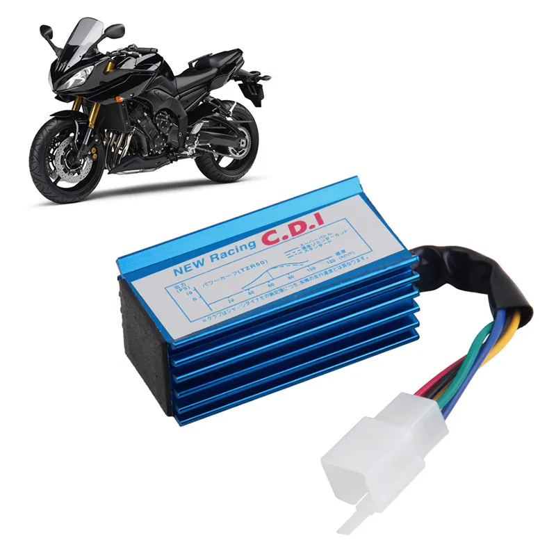 1 stück Leistung 5 pin Racing CDI Blue Box + Zündspule Für GY6 Roller Moped 50CC 70cc 90cc 110cc 125cc 150CC