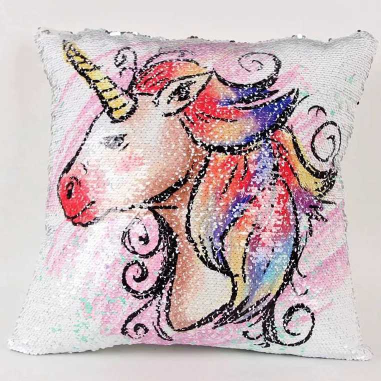 printing Pillows Case Mermaid sequins Pillow Cover Sofa Nap Cushion Covers Home Decor 14 styles C4126