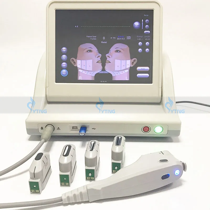 HIFU -terapimaskin ultraljud ansiktsskönhet instrument kropp bantning ansikte lyft hudvård rynka borttagning bärbar salong användning