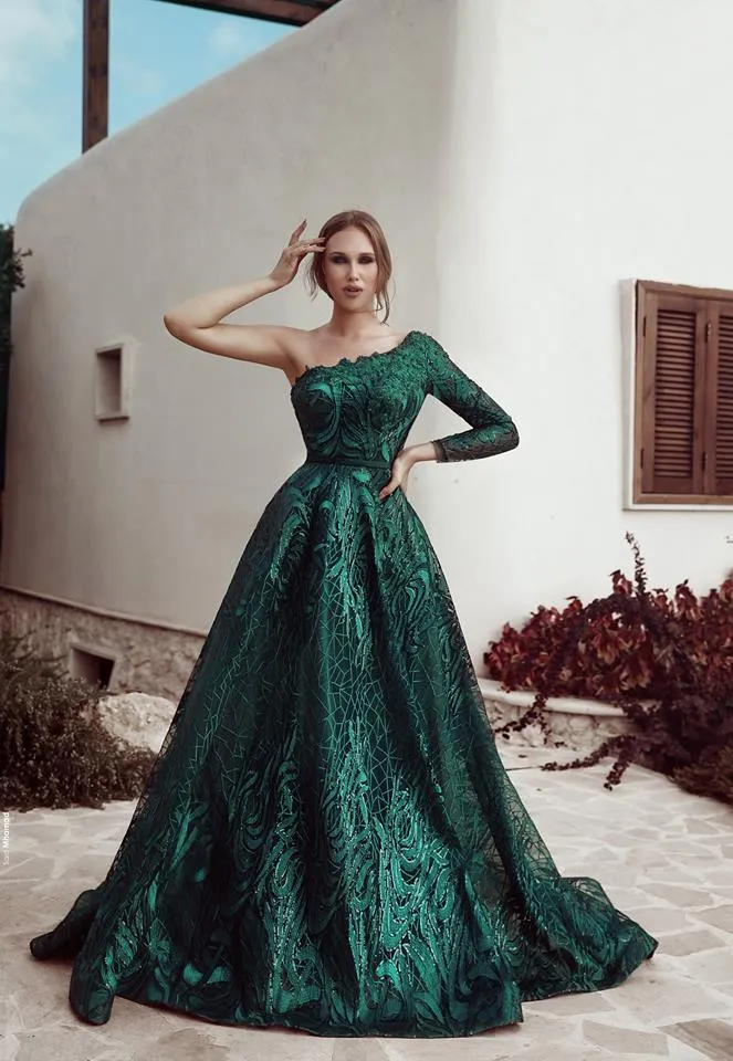 Long Sleeve Forest Green Occasion Dress Long Sleeve Ladies Green