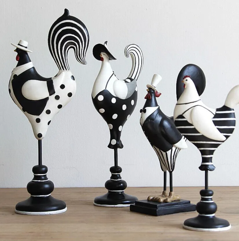 Decorazione Giardino Gallina In Ceramica Fatta A Mano - Statuetta Pollo Per Esterni E Interni - 6