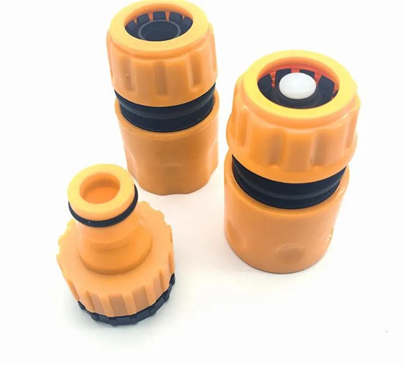 Hot Patio Lawn 3Pcs Fast Coupling Adapter Drip Tape Irrigation Hose Connector With 1/2" 3/4"barbed Garden Water Connector Irrigation Tool