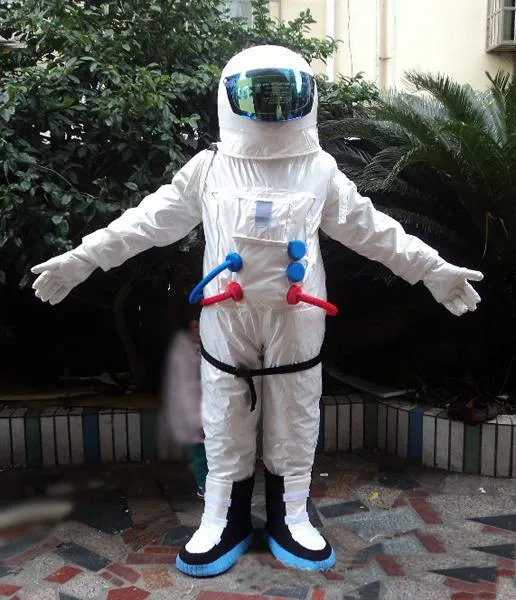 2019 Hoge kwaliteit ruimte pak mascotte kostuum astronaut mascotte kostuum met rugzak met logo handschoen, schoenenvrije verzending