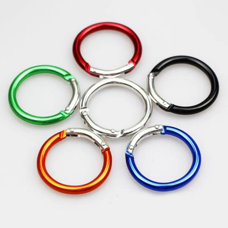 Circle Round Carabiner Camping Spring Snap Clip Hook Keychain Camping