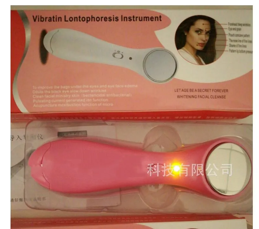 Negativ Ion Face Massager Handheld Face Skin Massage Machine Anti Aging Ansiktslyftande hudvårdsverktyg Pink1669453