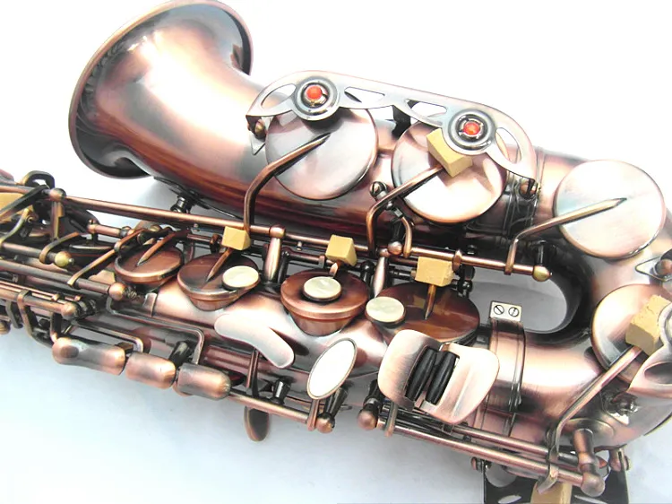 Brand Quality SUZUKI Professional E Flat Alto Saxophone Brass Body Antique Copper Surface Performance Musical Instrument With Mouthpiece