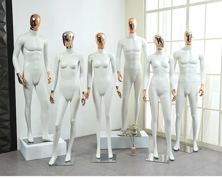 Mode Style Full Body Mannequin Kvinna N Man Glasfiber Mannequin Professionell Fabrik Direktförsäljning