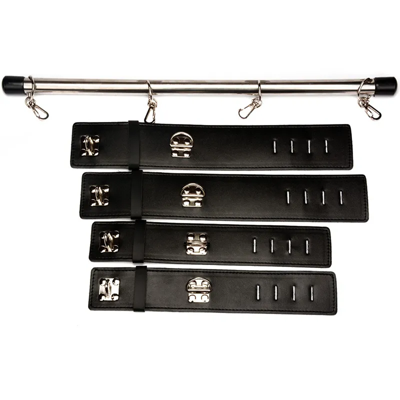 Metalen Verstelbare Spreader Bar Bondage Set Unisex Sex Slave Handboeien Enkelboeien Fetish Terughoudendheid KetenenSeksspeeltjes Voor Koppels6495013