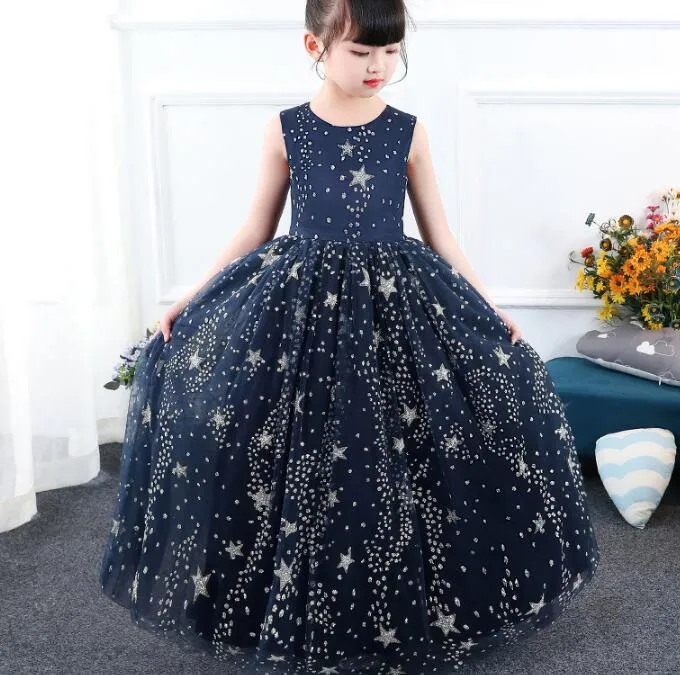 blue dress for baby girl Cut Lace Tulle Long Prom Dress, Lace Evening Dress US 10 / Blue