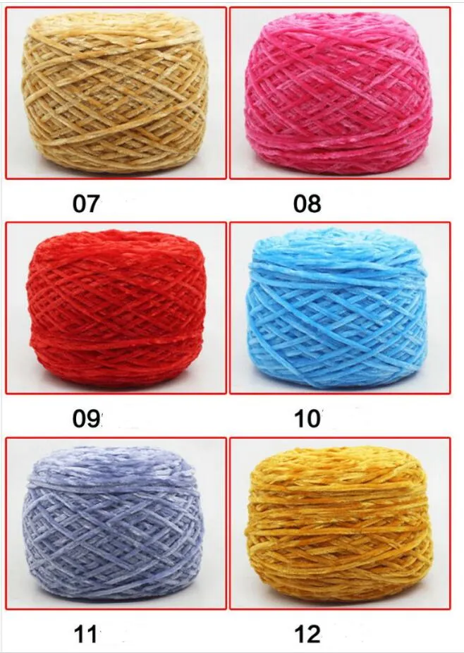 250g/Knäuel NEU Samtgarn Weiches Protein Kaschmir Chenille Garn Seidenwolle Baby Häkelstrickgarn Baumwolle Babywolle DIY Pullover