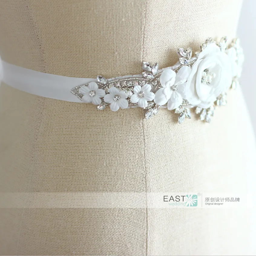 Nouvelle mariée coréenne élégante, ceinture de mariée, accessoires pour robe de mariée, blanc 2914605