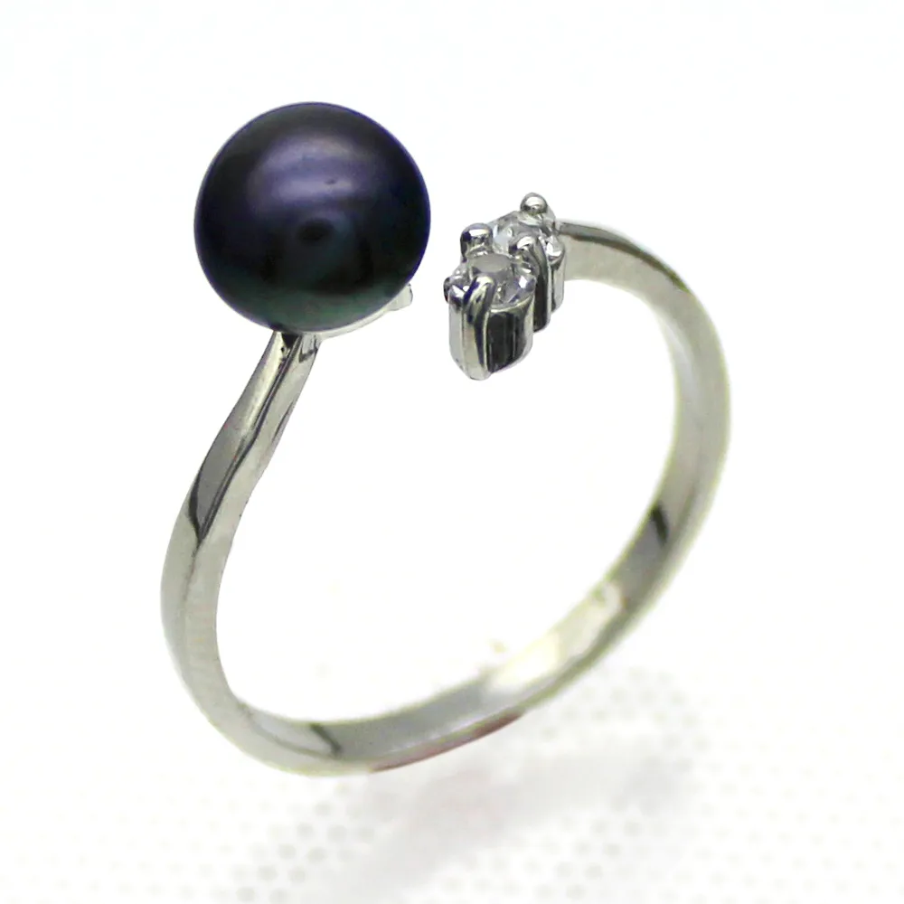 Najnowsza prosta moda słodkowodna pereł srebrny pierścień, kolor Pearl może być swobodnie kolokowany Darmowa wysyłka przez DHL 2-5 dni