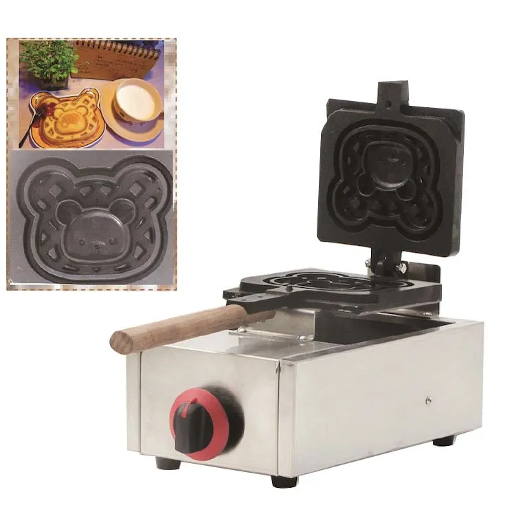 Wholesale Gas Bear Shaped Waffle Maker Gas Bear Cake Machine Commercial