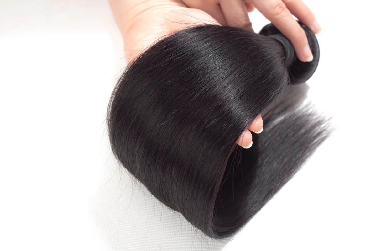 Cabelo peruano sedoso Vigin reto 3 unidades de cabelo humano peruano tece cabelo peruano não processado trama dupla de alta qualidade 8A de Li Q3503891