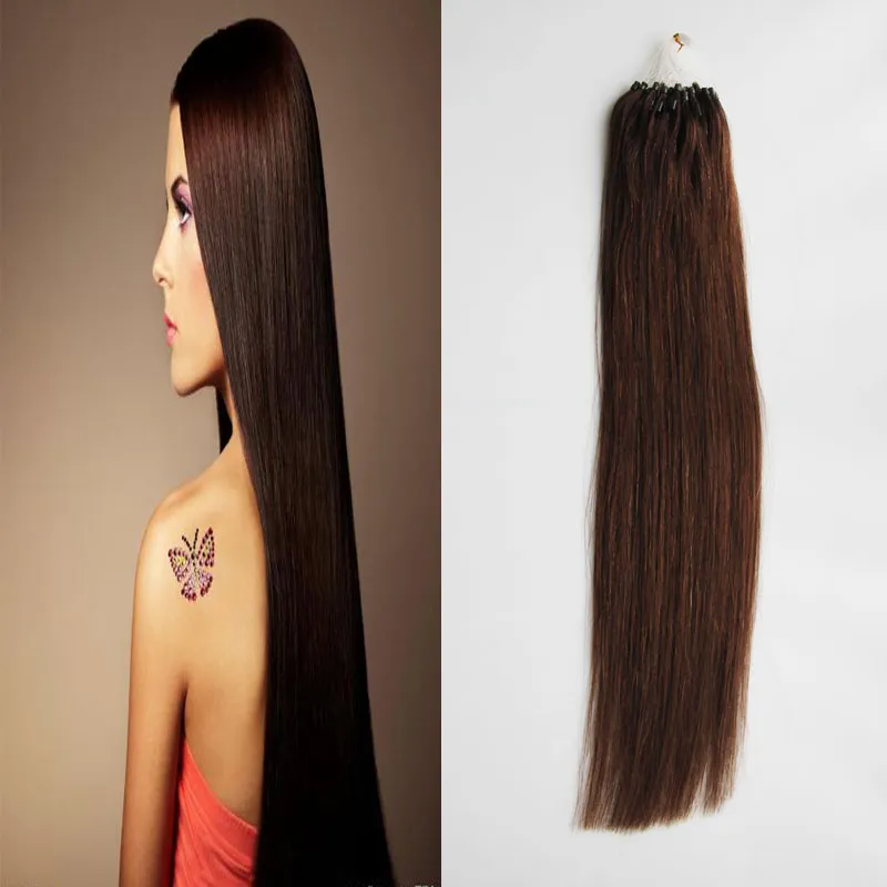 100g Płyta Płyta Micro Pierścień Włosy 100% Ludzkie Micro Koraliki Linki Maszyna Remy Hair Extension 1g / Stojak Micro Link Ludzki Przedłużanie Włosów