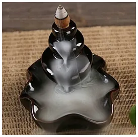 Керамический держатель горелки лотоса лотоса # 18 черный