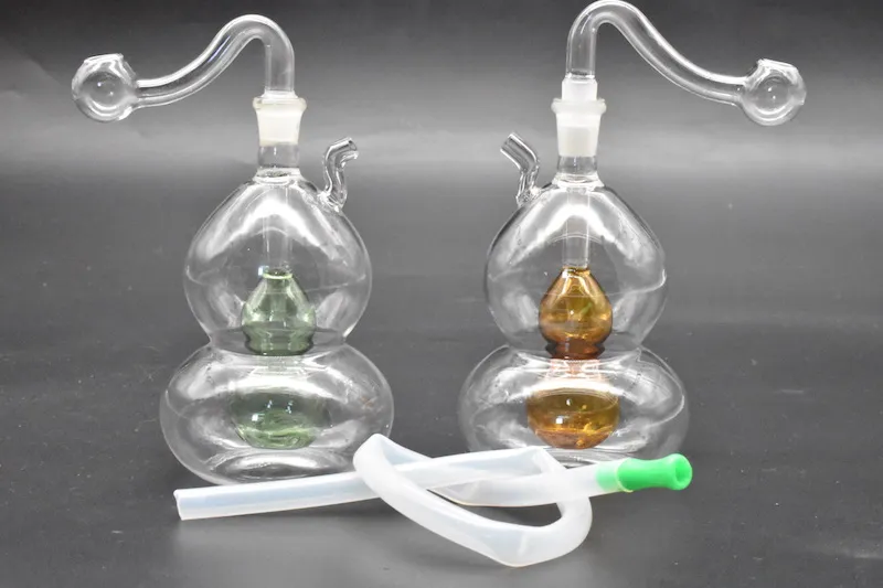 Mini crâne coloré Gourde Plate-forme pétrolière en verre Bongs Pipe à eau Percolateur Downstem Fumer Pipes à tabac Recycler les plates-formes pétrolières Bongs avec bol de 10 mm