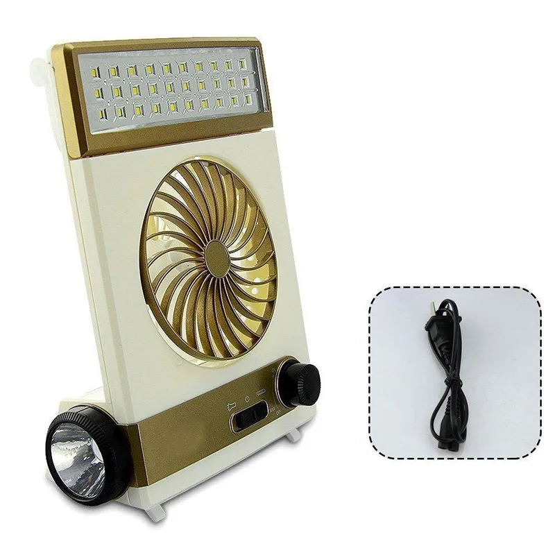 Portable Solar Fan LED tabelllampa 3 i 1 Multi-Function Eye Care Flashlight Light for Home Camping Solar Cooling Fans