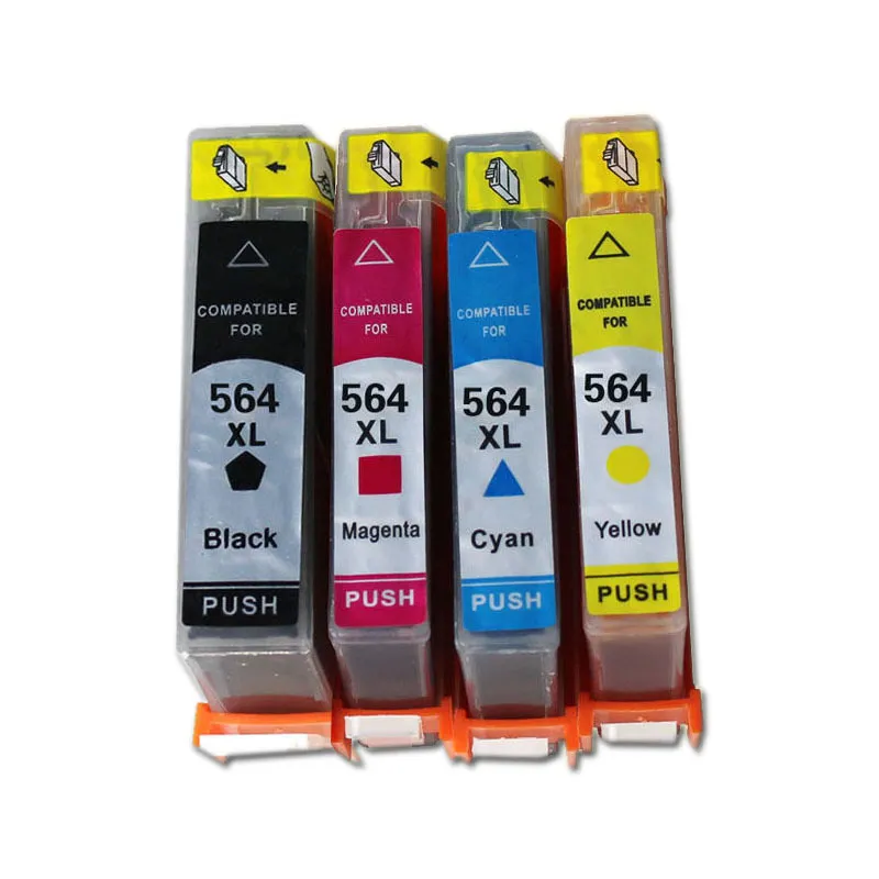 4PK Wymiana Wymień wkład drukarki do HP 564 564XL Deskjet 3070A 3526 3522 3521 3520 5515 5510