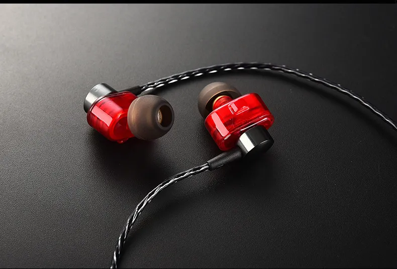 Earphone fone de ouvido QKZ DM8 auriculares audifonos Mini Original hybrid dual dynamic driver in ear earphones