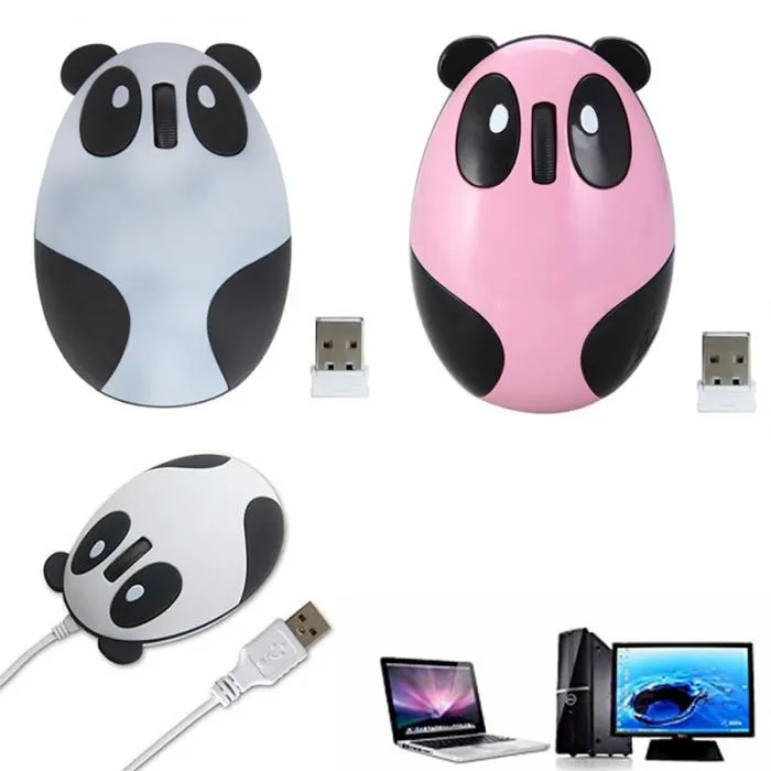 Cartoon bear Wireless Mouse Optical Panda Rechargeable Mouse Wireless Computer Gaming Mause sem fio Gamer Mice USB Panda Mouse For PC Laptop