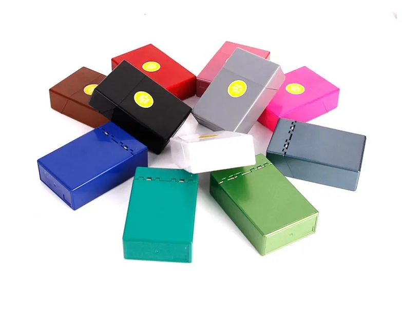 Special offer wholesale color automatic plastic cigarette case cigarette smoking spot colorful and creative personality