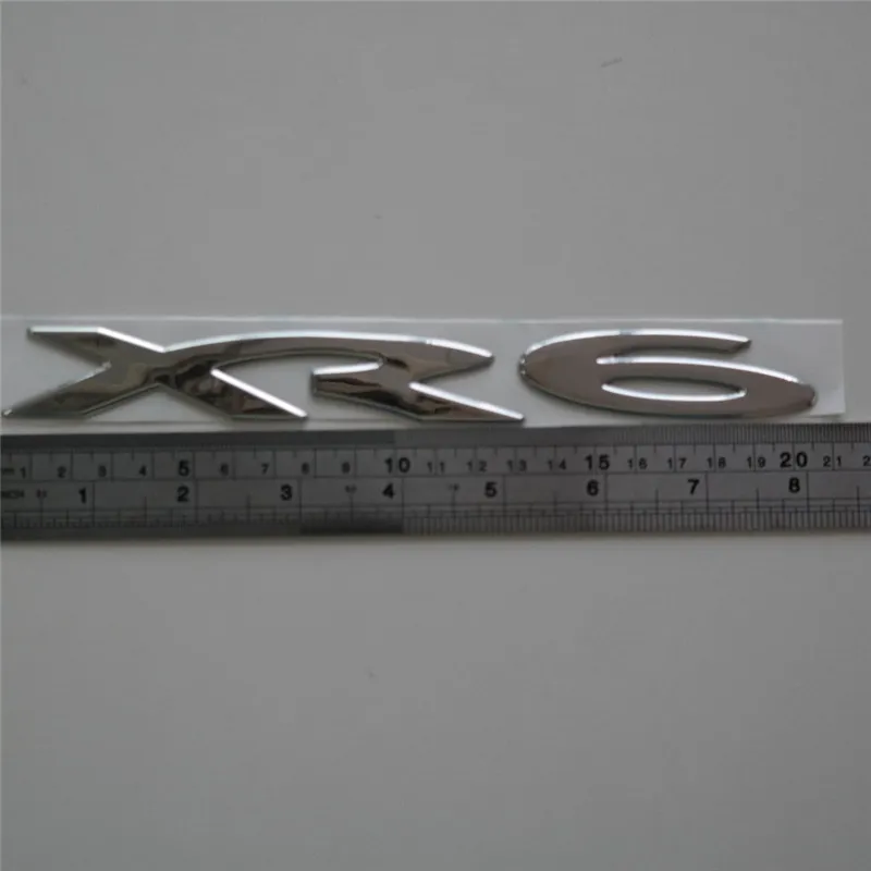 2 ПК набора хромовых серебряных PVC XR6 CAR Emblem Знак заднего логотипа боковой наклейки для Falcon1288874