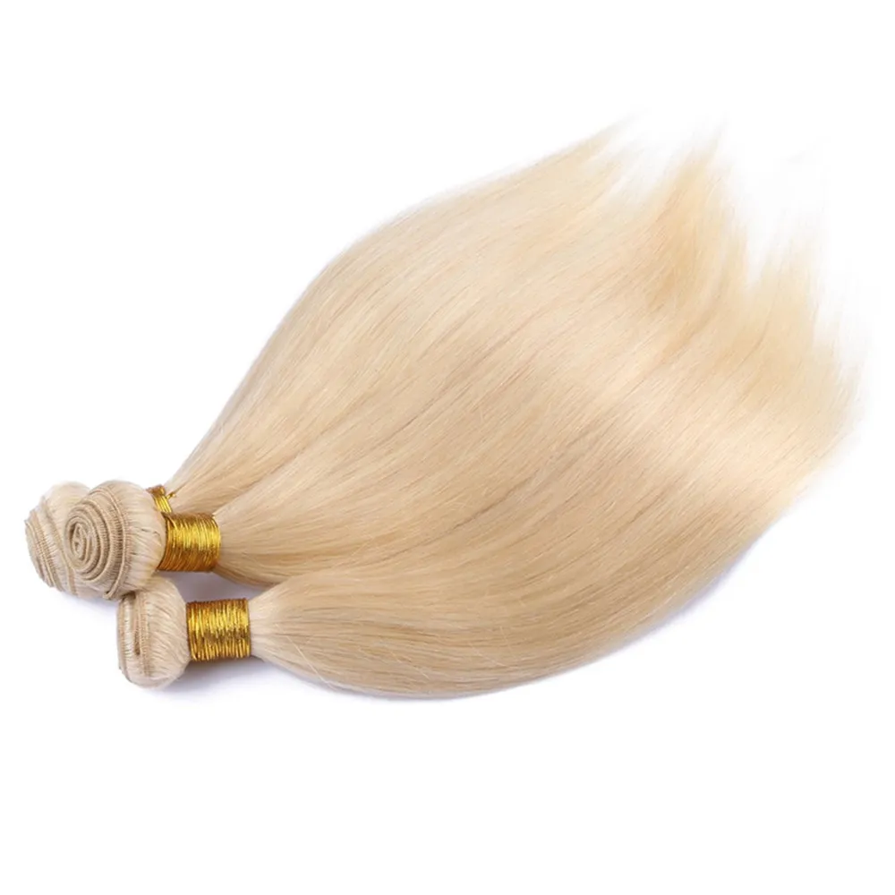Платиновая блондинка, малазийские прямые волосы, пучки 300 г, лот 613, блондинка, малазийские человеческие волосы, плетение, 3 шт., лот 8А, малазийские волосы2640345