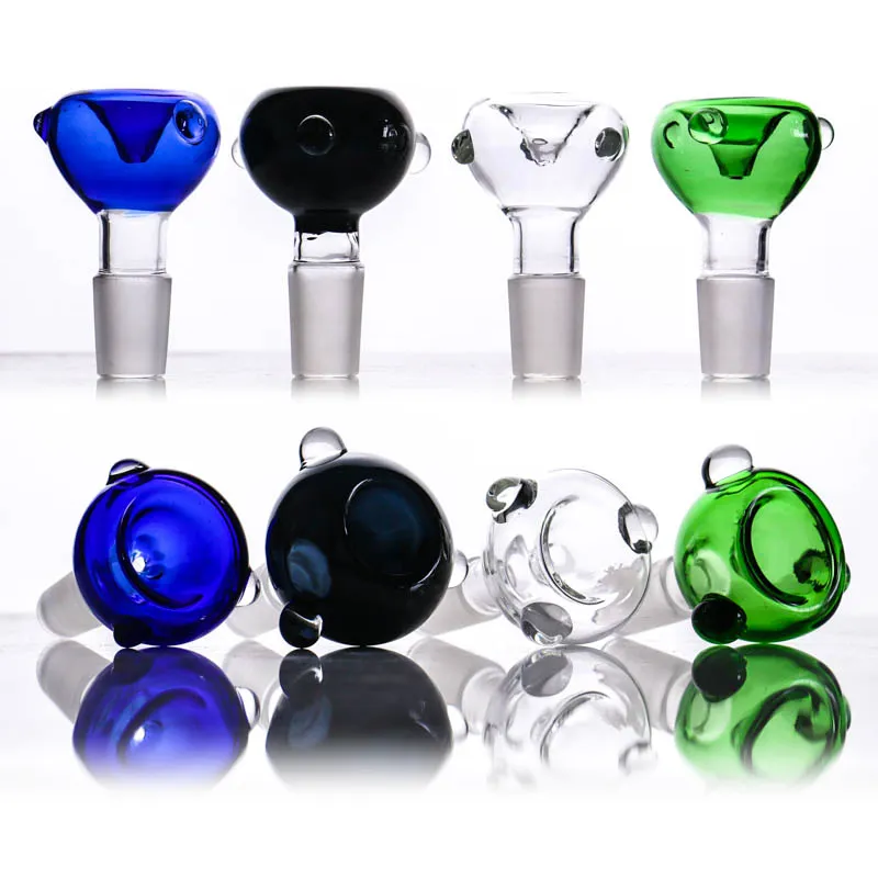 Glazen kommen groothandel 18,8 mm 14 mm glazen kom 4 kleur bong kommen roken tabak bloem kegel accessries