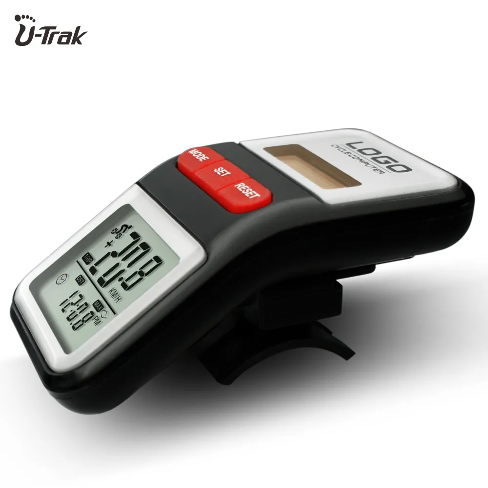 U Trak CR – 770 Solar + Batterie Dual Power – wasserfester Fahrrad-Tachometer, Stromversorgung über Solar und Knopfbatterie