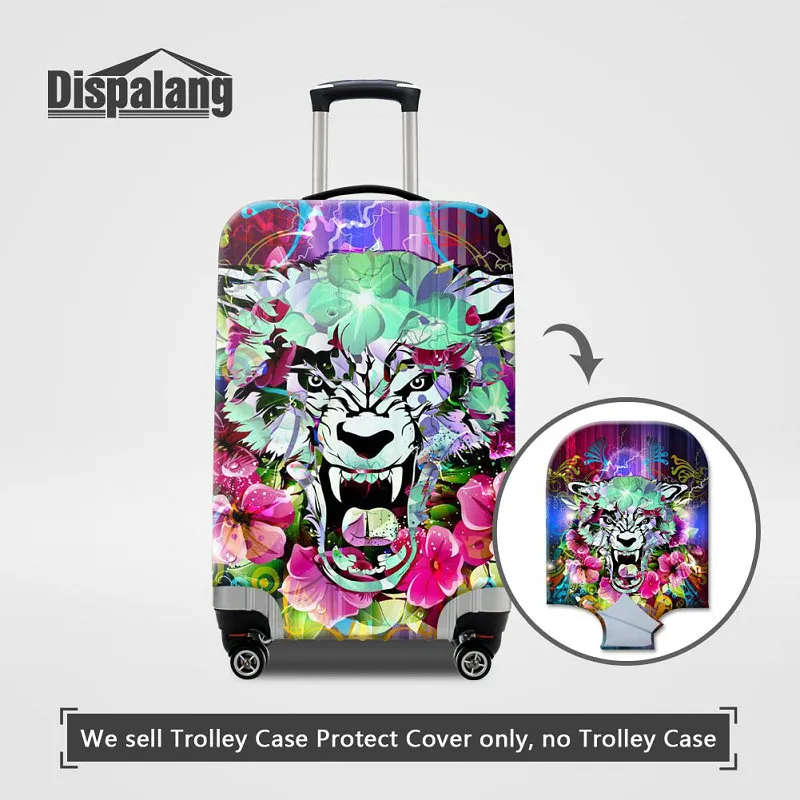 Travel On Road Luggage Protective Cover Cool Eye Animal Expression Printing Baggage Protect Covers Dustproof Rain Waterproof Cover For Women